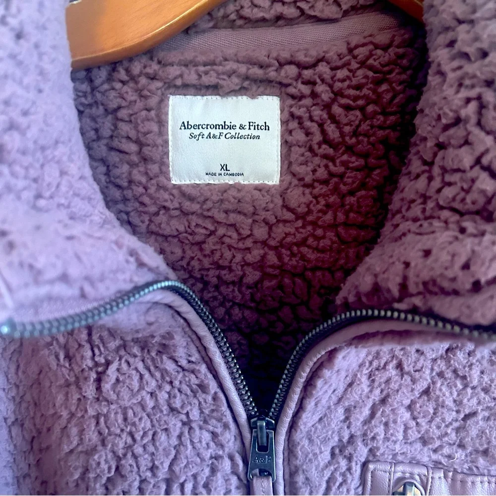 Abercrombie Woman Fleece Quarter Zip Pullover Sweatshirt Size XL - Picture 5 of 5